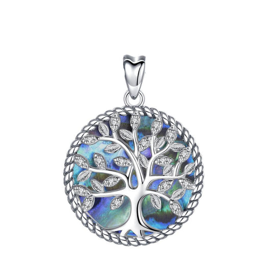 Pendentif Arbre de Vie en Nacre & Argent