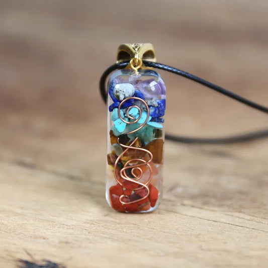 Collier Pendentif Énergie Orgone 7 Chakras Classic