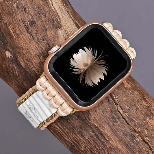 Bracelet Apple Watch "Sérénité" en Howlite