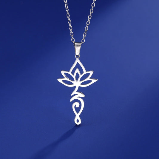 Pendentif Unalome Lotus Sacré