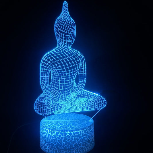 Superbe Lampe Bouddha Hologramme méditation 3D !!!